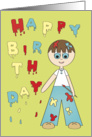 Painting Boy Birthday Fun card