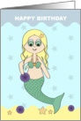 Mermaid Happy Birthday wishes card