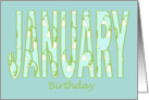 Birthday January Snowdrop card