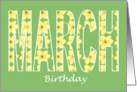 Birthday March Daffodil card
