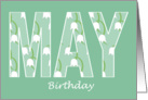 Birthday May Lily of the Valley card