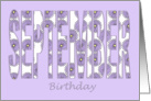 Birthday September Aster card