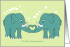 Our Anniversary - Elephants in Love card