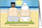 Wedding Congratulations - Beach Couple card