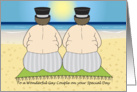 Wedding Congratulations - Beach Couple - Gay card