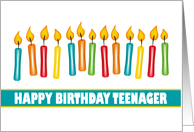 Teenager - Happy Birthday - Candles card