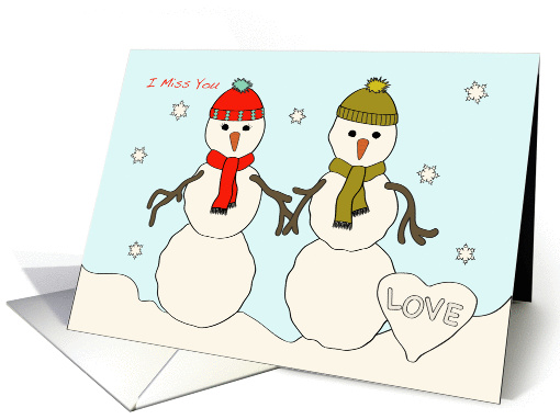 Snowmen  I Miss You - Love card (1028073)