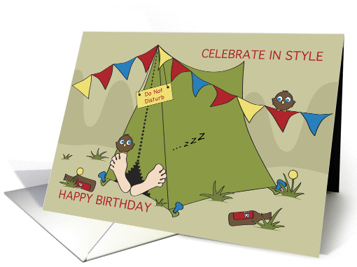 Birthday - camping in Style card (1059207)
