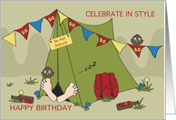 Birthday - 50 - camping in Style card