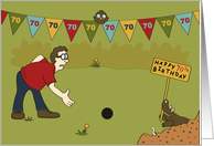 Happy 70th Birthday - Bowls card