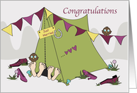 Wedding Congratulations - Happy Campers card