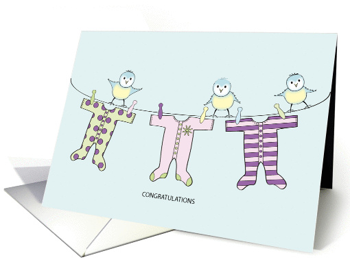 Baby Congratulations - Romper Suit washing Line card (1135564)