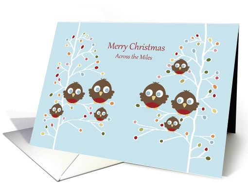 Merry Christmas - Across the Miles - Robin Family card (1157768)
