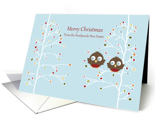 Merry Christmas - from Our New Home - Robin Couple card (1194878)