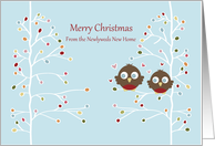 Merry Christmas - from Our New Home - Robin Couple card