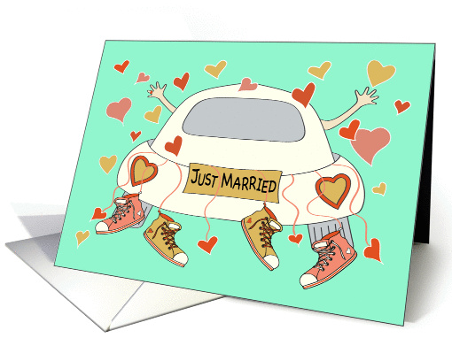 Just Married - Congratulations - Wedding Car card (1245356)