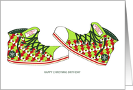 Happy Birthday - Girl - Christmas - Canvas Shoes card