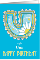 U is for Birthday card