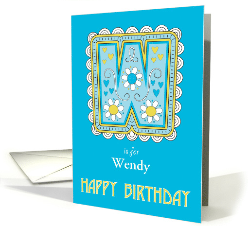 W is for Birthday card (1485246)