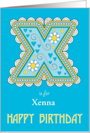 X is for Birthday card