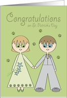 Congratulations Wedding couple on St Patrick’s Day card