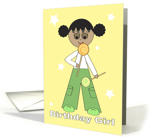 Lollypop Birthday Girl card (912512)