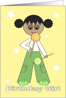 Lollypop Birthday Girl card