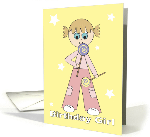 Lollypop Birthday Girl card (912516)