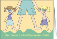 Two Girls with the Best Dad in the World card