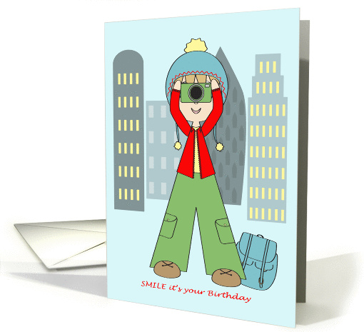 Smile, It's Your Birthday, Girl with Camera Camera card (916542)