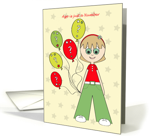 ? Age is just a Number Birthday card (916550)