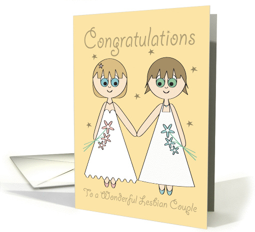 Wedding Day Lesbian Congratulations card (916608)