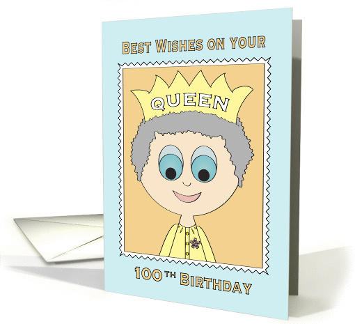 100th Happy Birthday wishes Queen card (919385)