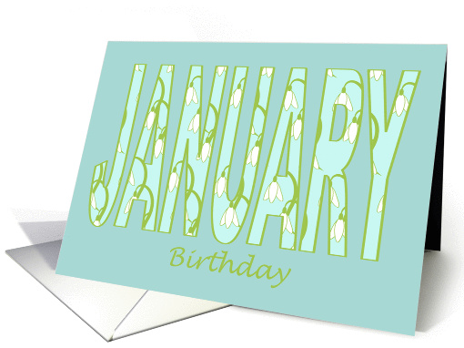 Birthday January Snowdrop card (922440)