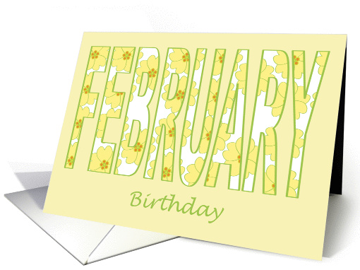 Birthday February Primrose card (922442)