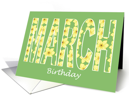 Birthday March Daffodil card (922444)