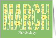 Birthday March Daffodil card