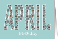 Birthday April Daisy card