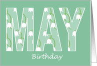 Birthday May Lily of the Valley card