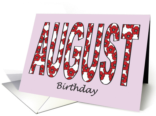 Birthday August poppy card (922449)