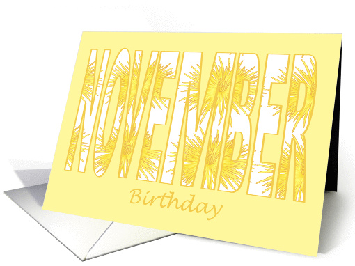 Birthday November Chrysanthemum card (922452)