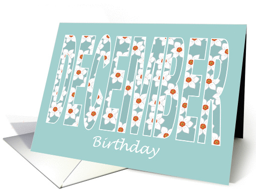 Birthday December Narcissus card (922453)