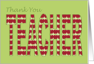 Thank You Teacher Apples card
