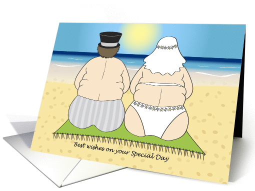 Wedding Congratulations - Beach Couple card (936095)