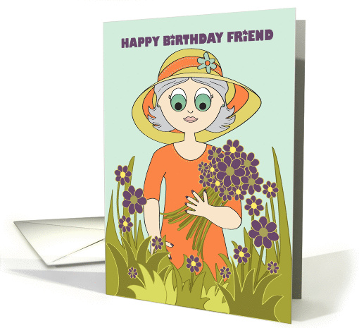 Birthday - Friend - Flower Garden card (963799)