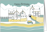 Happy Birthday - Old Village cottages card