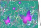Teal/Purple Butterfly card