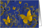 Blue/Yellow Butterfly card