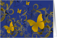 Blue/Yellow Butterfly card