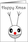 Happy Xmas - Cartoon Reindeer card